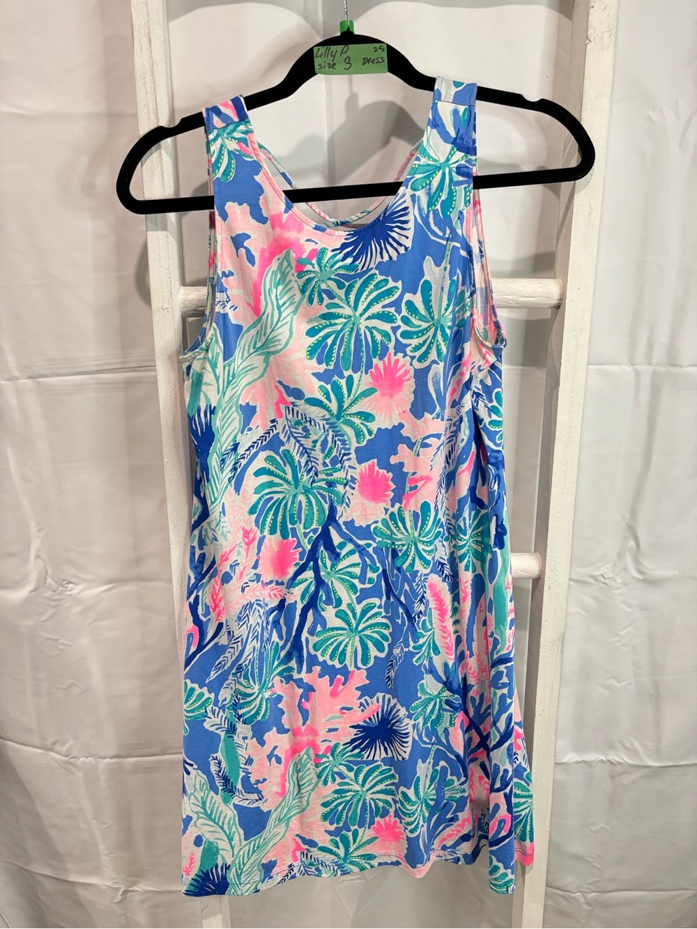 Lilly Pulitzer Tropical Print Swim Cover-Up / Dress - Blue, Pink & Green